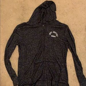 Black zip up justice hoodie